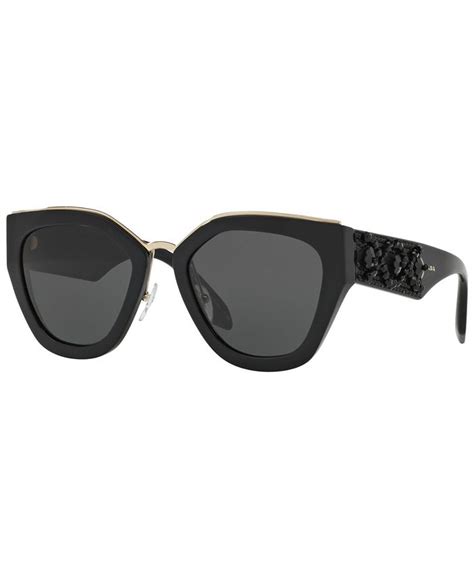 prada black pr 10ts embellished geometric sunglasses|Prada PR 10TS Sunglasses .